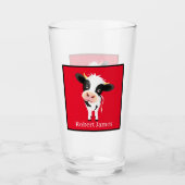 かわいい牛の恋人が名前を付ける タンブラーグラス (正面)