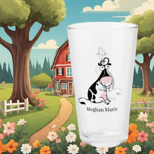 かわいい牛の恋人が名前を付ける タンブラーグラス