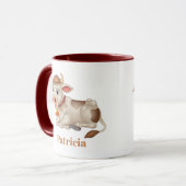 かわいい牛の恋人が名前を付ける マグカップ (正面左)