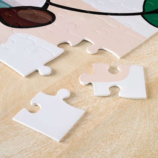 かわいい牛の恋人が名女を付け加える ジグソーパズル (側面)