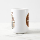 かわいい牛の恋人が文字を追加 コーヒーマグカップ (中央)