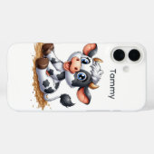 かわいい牛の恋人の名前を追加 Case-Mate iPhoneケース (裏面 (横))
