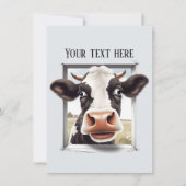 かわいい牛の恋人はメッセージを任意の目的を追加 ノートカード (正面)