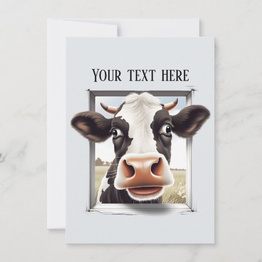 かわいい牛の恋人はメッセージを任意の目的を追加 ノートカード (正面)
