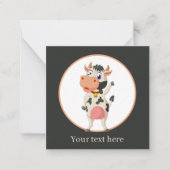 かわいい牛の恋人を追加気持ちノートカード ノートカード (正面)
