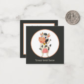 かわいい牛の恋人を追加気持ちノートカード ノートカード (正面/裏面インサイチュ)