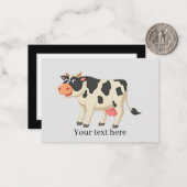 かわいい牛の恋人を追加気持ちノートカード ノートカード (正面/裏面インサイチュ)