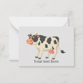 かわいい牛の恋人を追加気持ちノートカード ノートカード (正面)