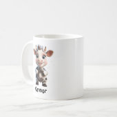 かわいい牛の持ち文字C コーヒーマグカップ (正面左)