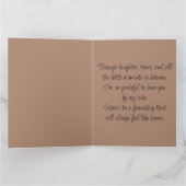 かわいい牛の最高の友達ハグフローラアート カード (内部)