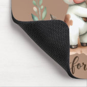 かわいい牛の最高の友達ハグフローラアート マウスパッド (コーナー)