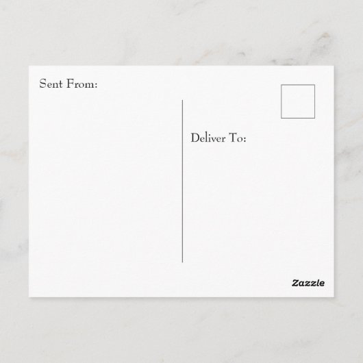 かわいい牛の木の下 ポストカード (裏面)