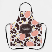 かわいい牛の柄 エプロン (正面)