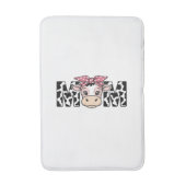 かわいい牛の母の弓のグラフィックデザイン1 バスマット (正面縦)