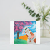 かわいい牛の民俗芸術の絵 ゴードン ブルース ポストカード (スタンド正面)