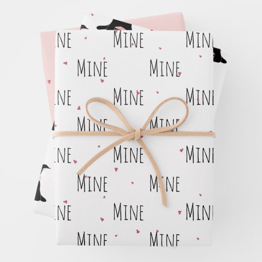 かわいい牛の熱狂する恋「美祢美祢」 ラッピングペーパーシート (インサイチュ)