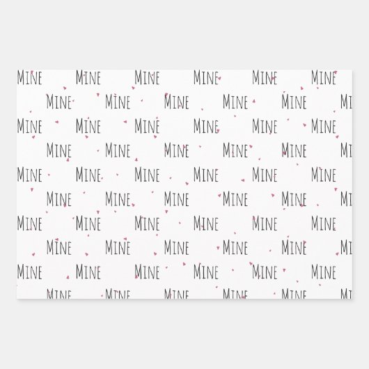 かわいい牛の熱狂する恋「美祢美祢」 ラッピングペーパーシート (正面)