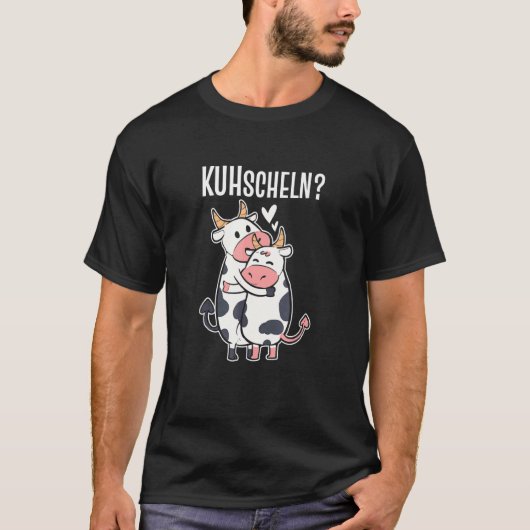 かわいい牛の牛 愛らしい牛ファン向け Tシャツ (正面)