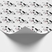 かわいい牛の白 ラッピングペーパー (角)