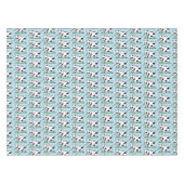 かわいい牛の緑のフィールド漫画イラストレーション テーブルクロス (正面(横))