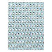 かわいい牛の緑のフィールド漫画イラストレーション テーブルクロス (正面)