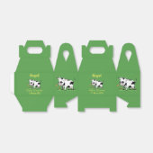 かわいい牛の緑のフィールド漫画イラストレーション フェイバーボックス (折り畳みなし)