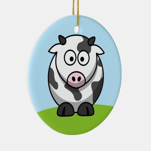 かわいい牛の置物 セラミックオーナメント (右)