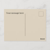 かわいい牛の花にメッセージを追加 ポストカード (裏面)