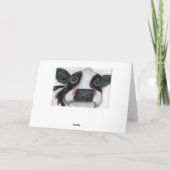 かわいい牛の誕生日のグリーティングカードパーソナライズ カード (裏面)