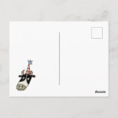 かわいい牛の誕生日カード ポストカード (裏面)