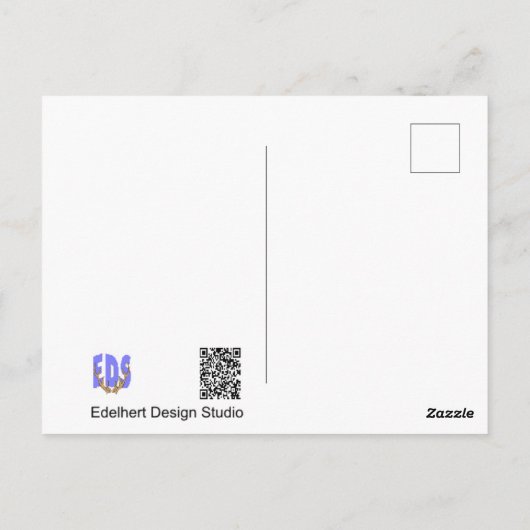 かわいい牛の財布。ハローハガキ ポストカード (裏面)