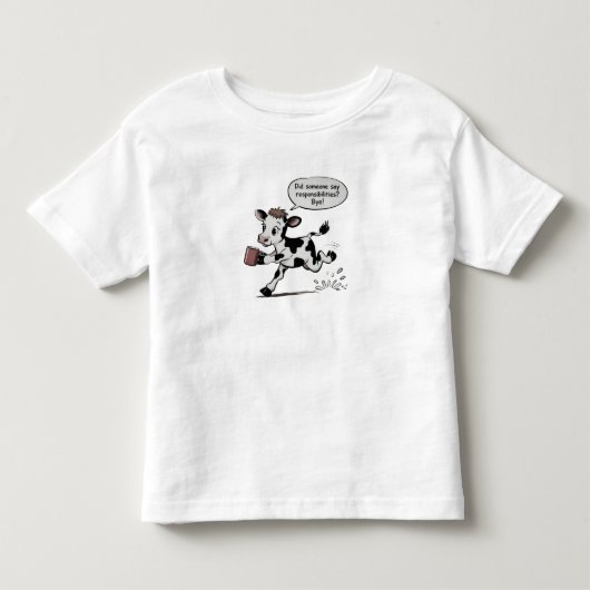 かわいい牛の責任 幼児用Tシャツ トドラーTシャツ (正面)