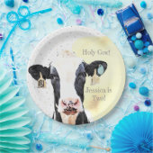 かわいい牛の野生動物イエロー2nd誕生日パーティー ペーパープレート (パーティー)