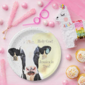 かわいい牛の野生動物イエロー2nd誕生日パーティー ペーパープレート (パーティー)