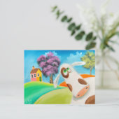 かわいい牛の顔ゴードン・ブルース・アート ポストカード (スタンド正面)