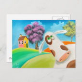 かわいい牛の顔ゴードン・ブルース・アート ポストカード (正面/裏面)