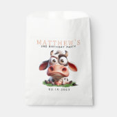 かわいい牛の飼育動物2nd誕生日パーティー フェイバーバッグ (正面)