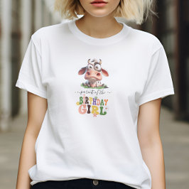 かわいい牛の飼育動物2nd誕生日パーティー tシャツ