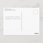 かわいい牛ひまわりカップル赤ちゃんシャワー招待状 ポストカード (裏面)