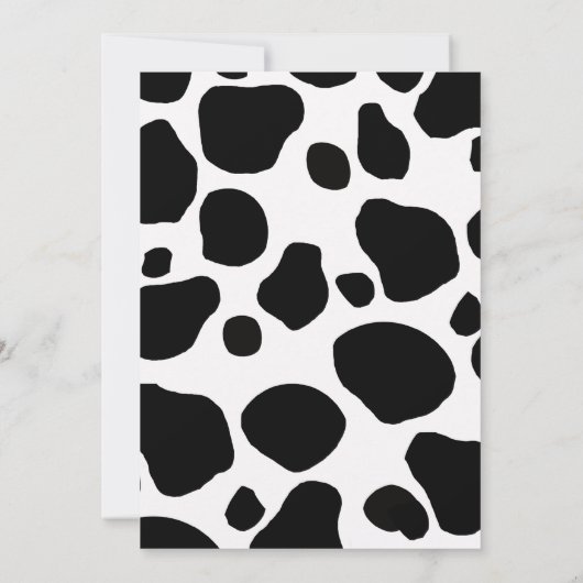 かわいい牛ひまわり赤ちゃんシャワーファーム動物 招待状 (裏面)