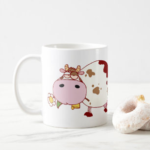 かわいい牛デザインファームライフ牛の恋人のギフト動物 コーヒーマグカップ