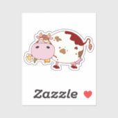 かわいい牛デザインファームライフ牛の恋人のギフト動物 シール (シート)