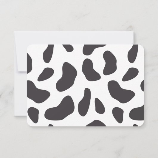 かわいい牛パーソナライズされたの子ども文房具セット サンキューカード (裏面)