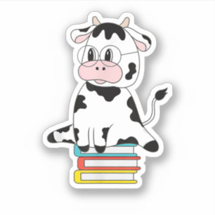 かわいい牛プリントかわいい動物パターンブック読ズ シール