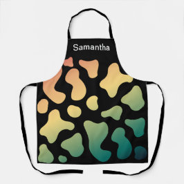 かわいい牛プリントカラフルカスタムエプロン エプロン