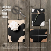 かわいい牛プリント包装紙シート ラッピングペーパーシート