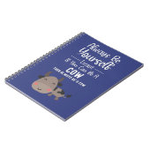 かわいい牛ラバーギフト 面白い農夫 農場の動物 ノートブック (左側)