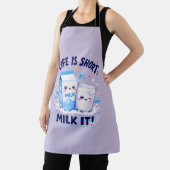 かわいい牛乳愛好家のエプロン エプロン (インサイチュ)