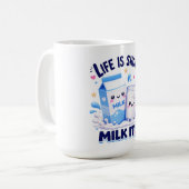 かわいい牛乳愛好家 コーヒーマグカップ (正面左)