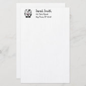 かわいい牛文房具 便箋 (正面/裏面)